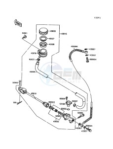 VN 1500 C [VULCAN 1500 L] (C3-C4) [VULCAN 1500 L] drawing REAR MASTER CYLINDER