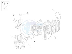 GTV 300 SEI GIORNI IE E4 ABS (APAC) drawing Throttle body - Injector - Induction joint