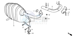 NH80MD drawing EXHAUST MUFFLER