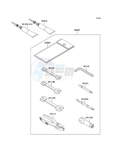 JET SKI 800 SX-R JS800ABF EU drawing Owner's Tools