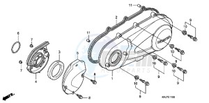 FES125B drawing LEFT CRANKCASE COVER