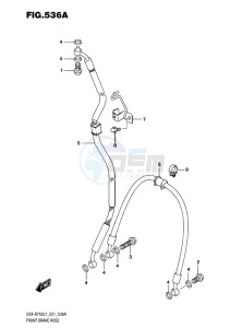 GSX-R750 EU drawing FRONT BRAKE HOSE