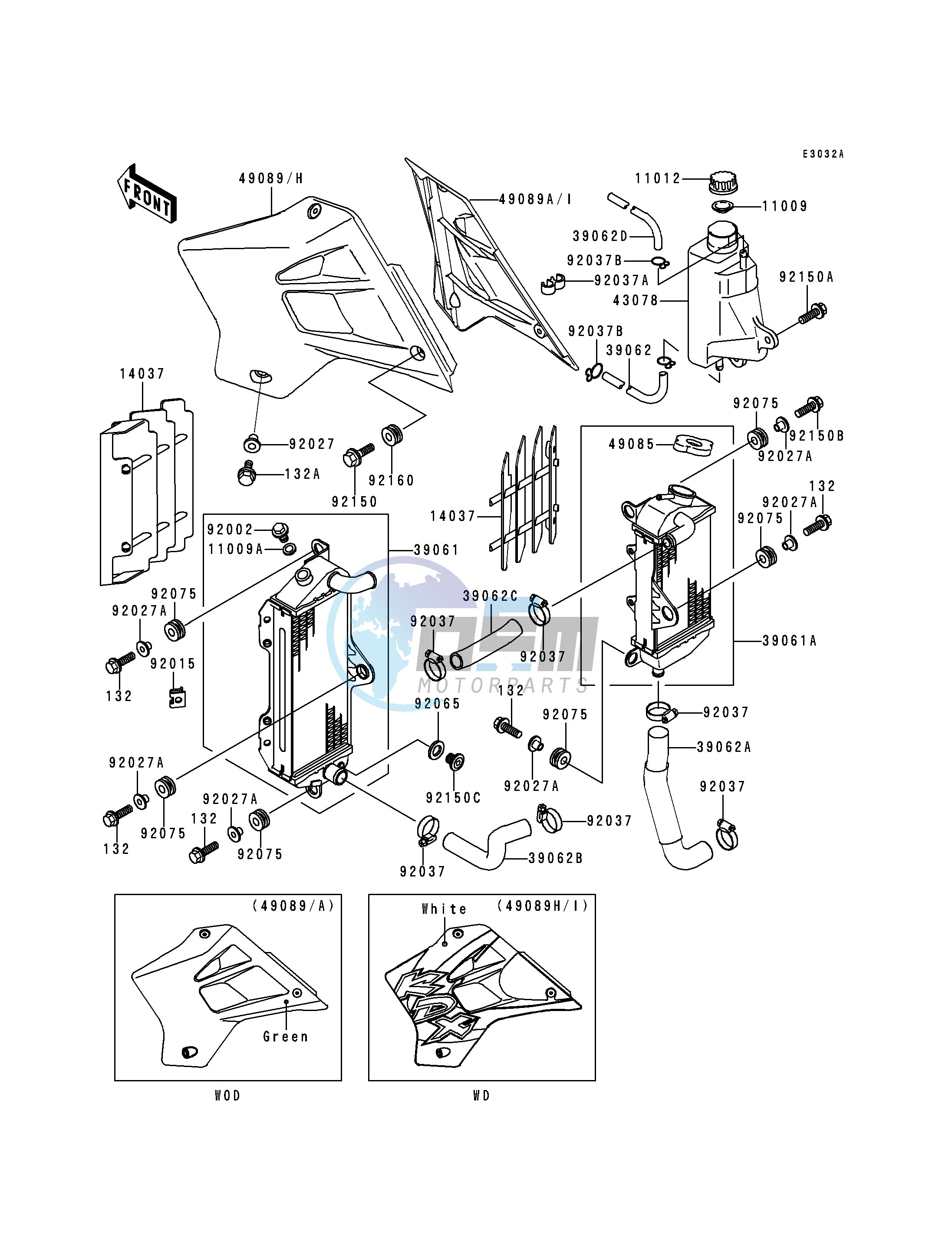 RADIATOR-- KDX200-H4_H5- -