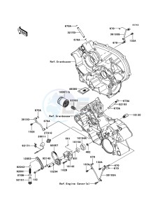 KFX700 KSV700B8F EU drawing Oil Pump