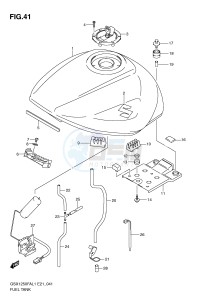 GSX1250FA (E21) drawing FUEL TANK (GSX1250FAL1 E21)