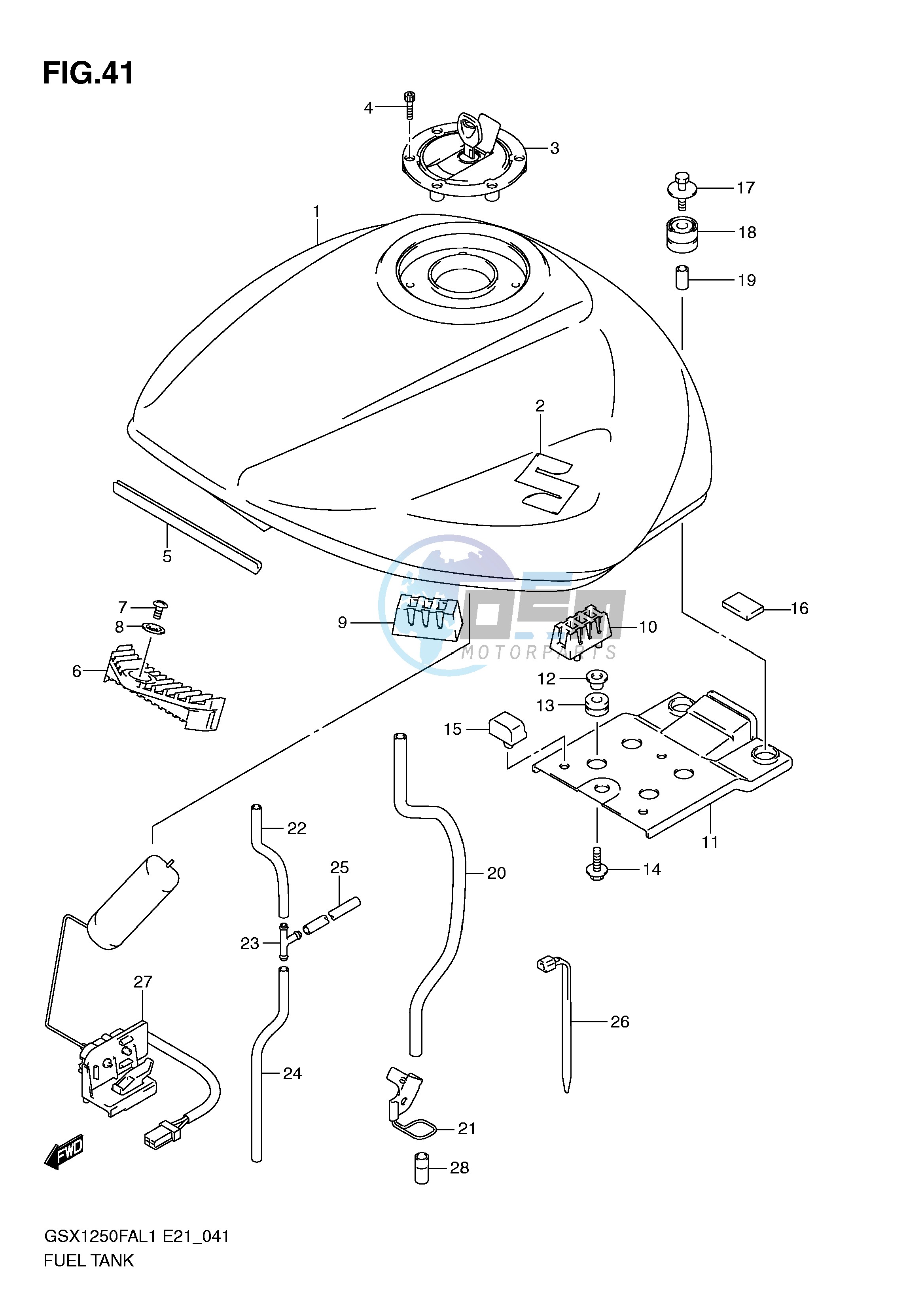 FUEL TANK (GSX1250FAL1 E21)