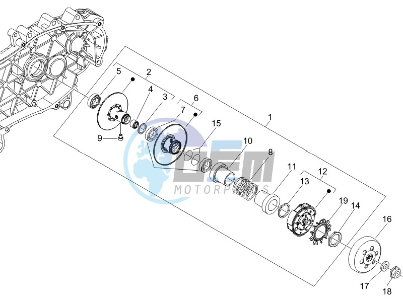 Driven pulley