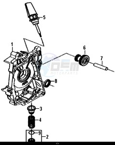 CROX 50 (25 KM/H) (AE05WA-NL) (E4) (L8-M1) drawing R. CRANK CASE COVER