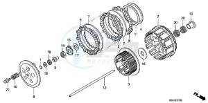 CRF250XB CRF250X ED drawing CLUTCH