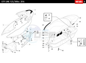 CITYLINE-IE-125-300-RED drawing REAR PLASTICS - COVERS