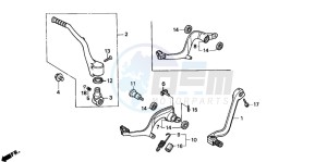 CR250R drawing PEDAL/KICK STARTER ARM