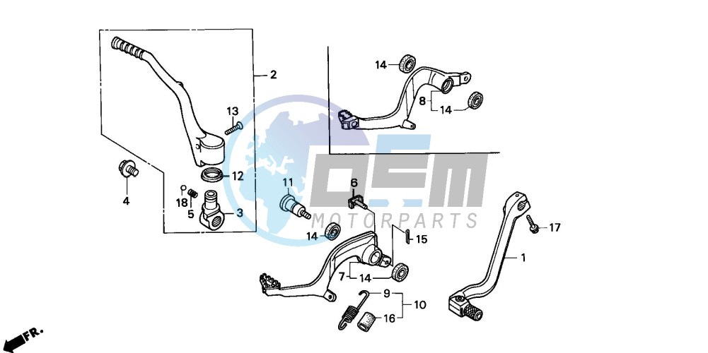 PEDAL/KICK STARTER ARM