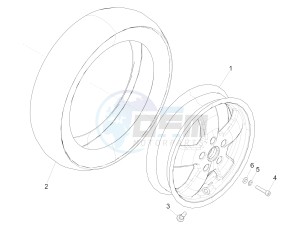 GTS 150 4T 3V IE ABS E4 (EMEA) drawing Front wheel