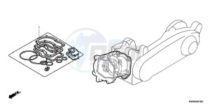 WW125EX2C drawing GASKET KIT A