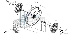 CRF1000G CRF1000 - Africa Twin Europe Direct - (ED) drawing FRONT WHEEL