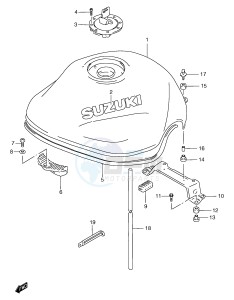 GSF1200 (E2) Bandit drawing FUEL TANK (MODEL Y)