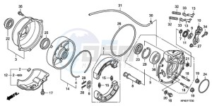 TRX420FMA Australia - (U / 2U 4WD) drawing REAR BRAKE PANEL