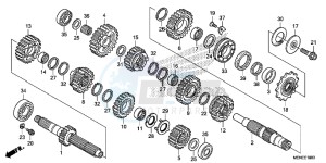 CRF450RE CRF450R Europe Direct - (ED) drawing TRANSMISSION