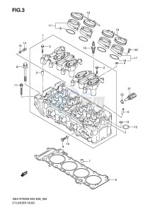 GSX-R750 (E3-E28) drawing CYLINDER HEAD