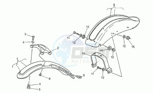 Nevada 350 drawing Front/rear mudguards