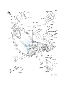 EX 500 D [NINJA 500R] (D6F-D9F) D6F drawing FRAME FITTINGS