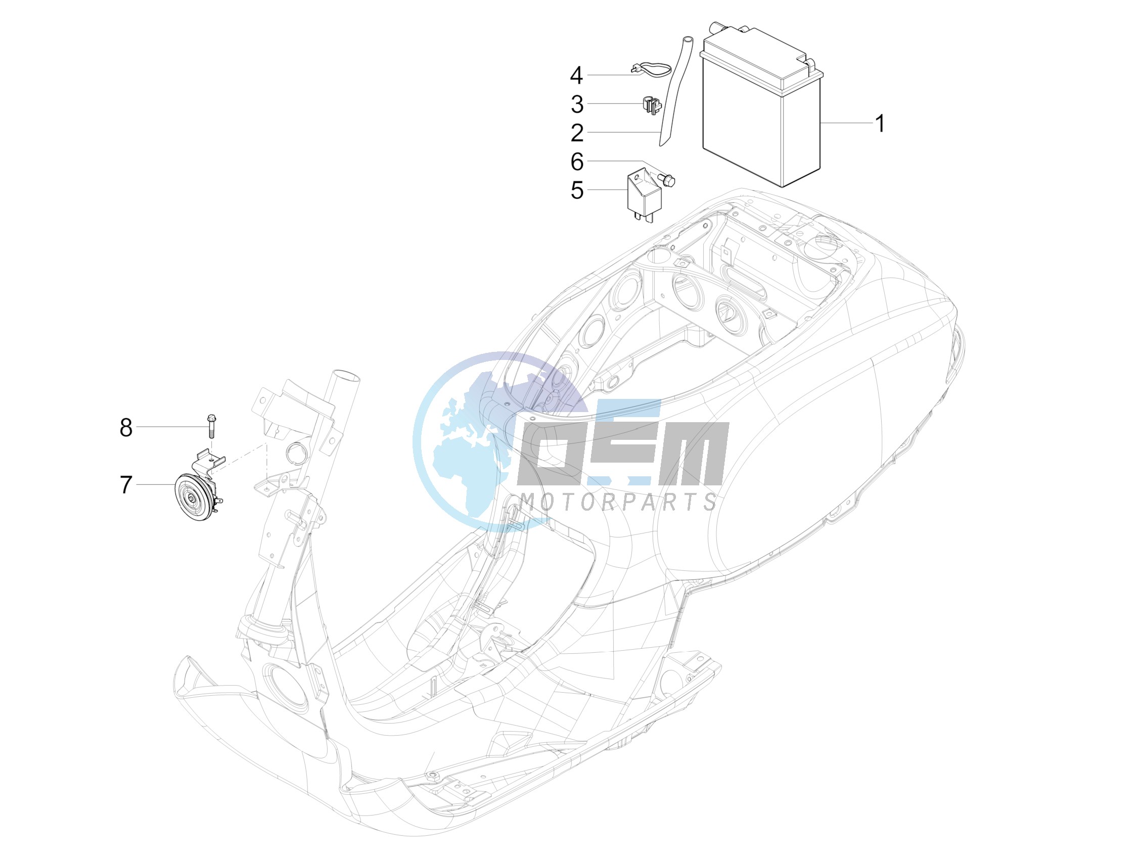 Remote control switches - Battery - Horn