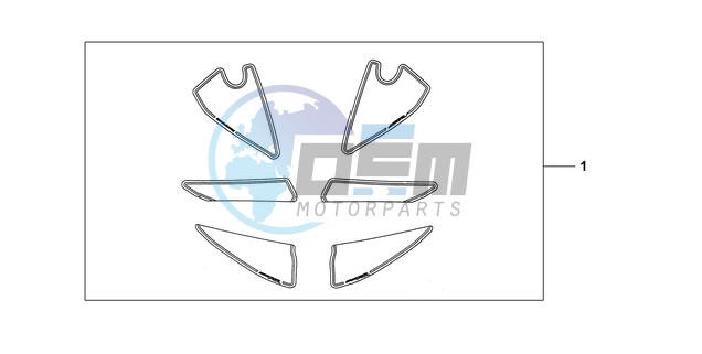 RACING STICKER WHITE BACKGROUND 'NUMBER PLATE STICKERS' WITH