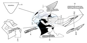 CBR600F drawing STRIPE (CBR600F4)