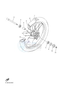 WR450F (1DX5) drawing FRONT WHEEL