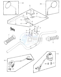 KZ 650 F (F1) drawing HANDLEBAR