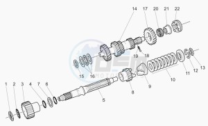 California 1100 Stone - Metal PI Stone/Metal PI drawing Primary gear shaft