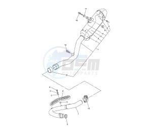 YZ F 250 drawing EXHAUST EU ZA AU JP