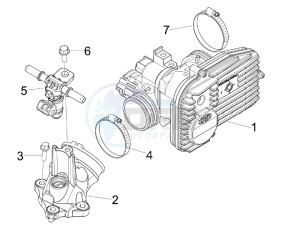 S 150 4T 2V E3 Taiwan drawing Throttle body - Injector - Union pipe