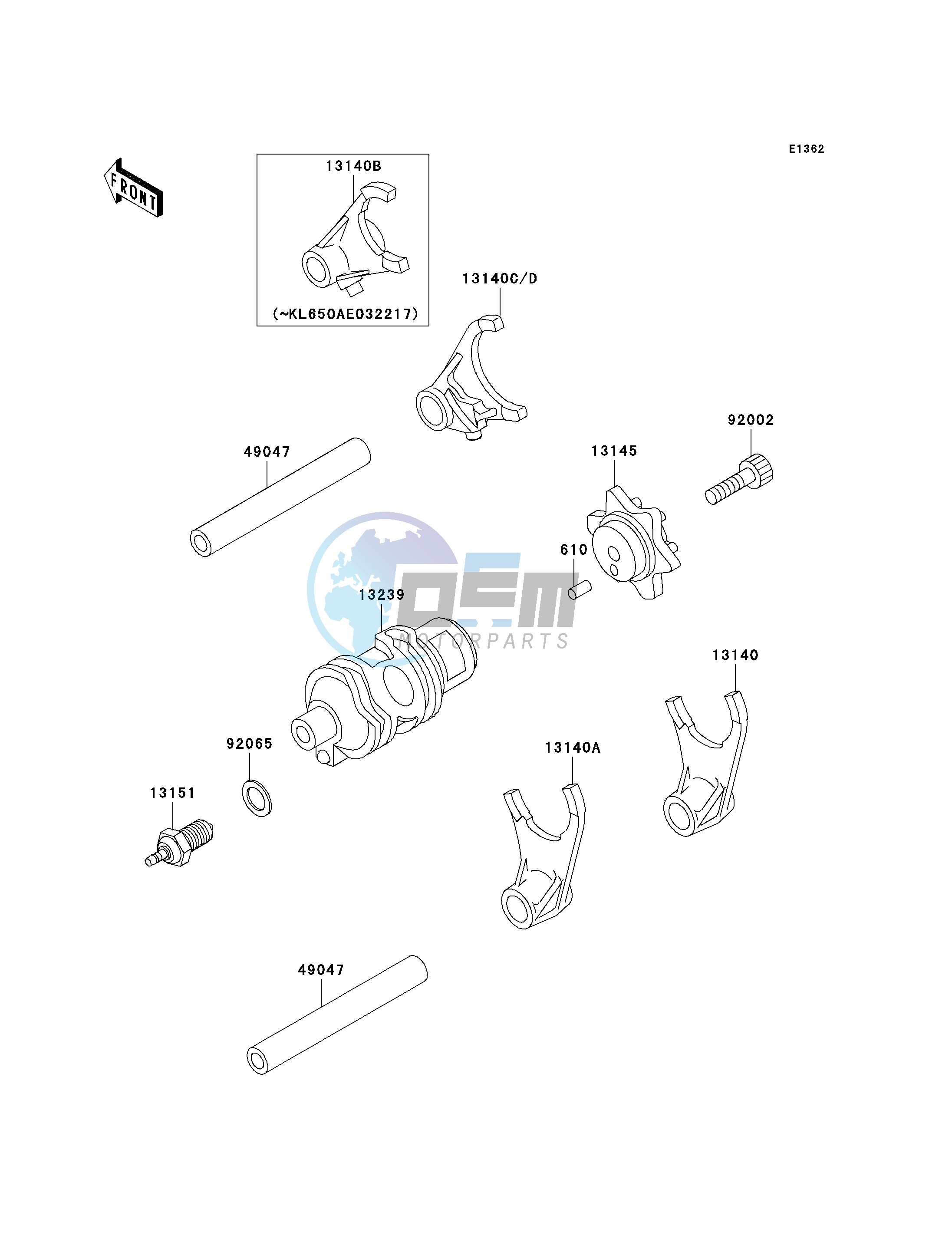 GEAR CHANGE DRUM_SHIFT FORK-- S- -