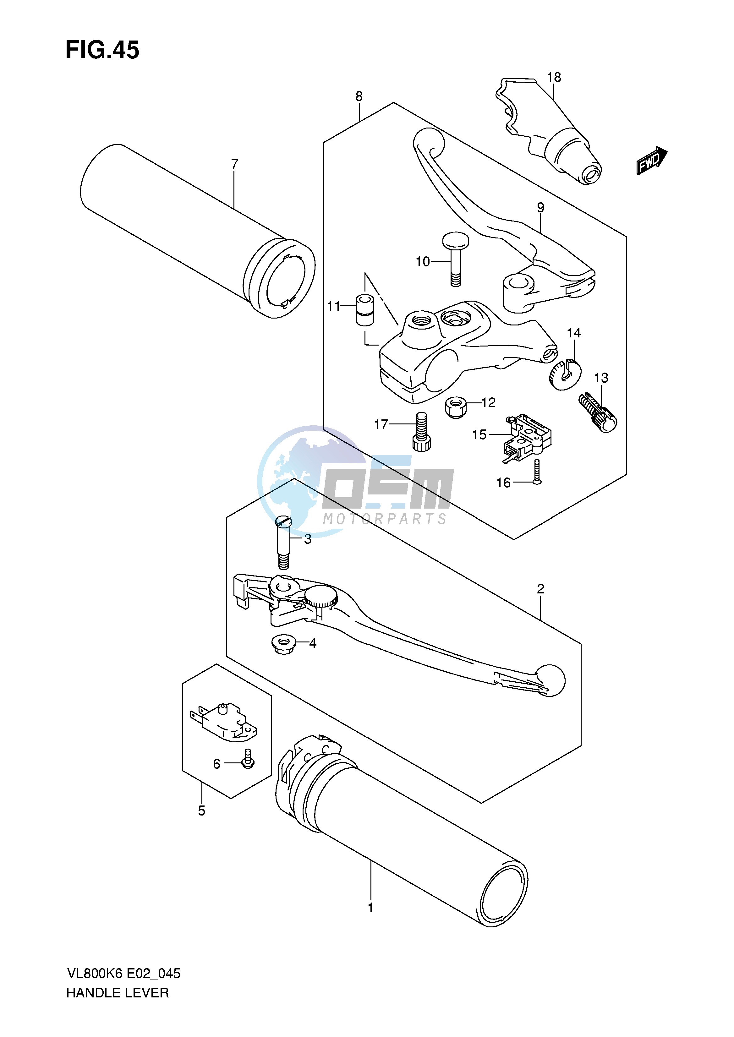 HANDLE LEVER (MODEL K6)