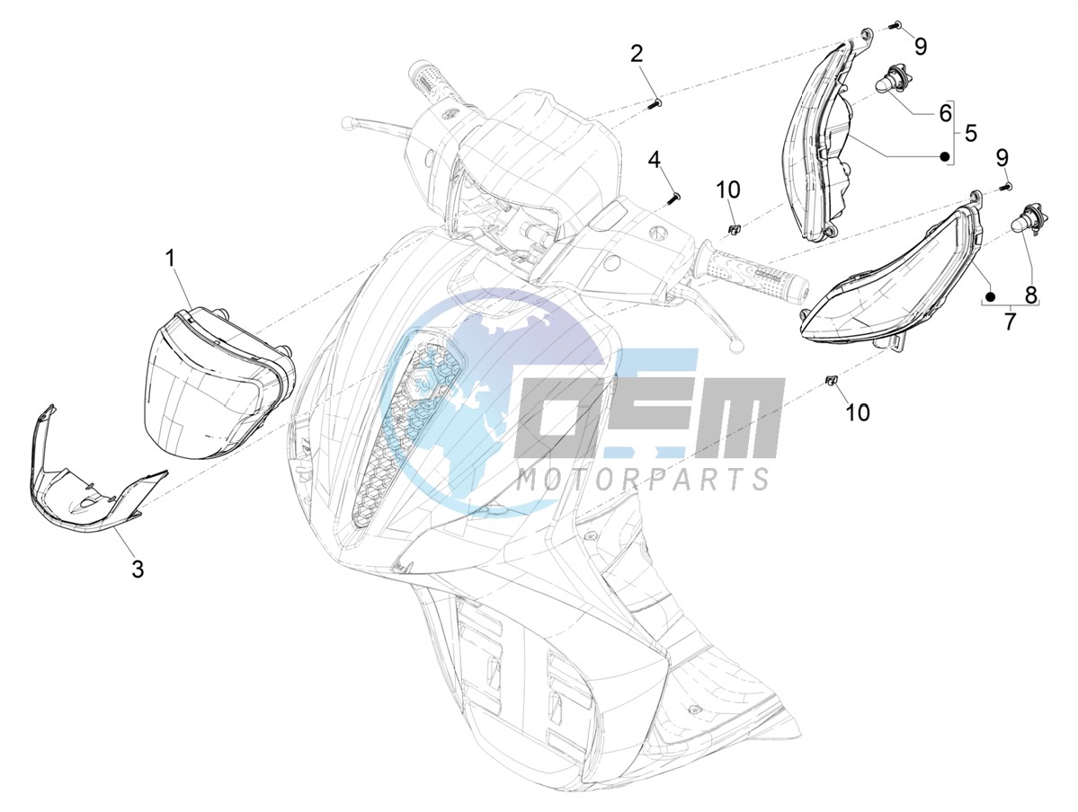 Front headlamps - Turn signal lamps