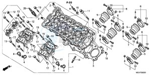 CBR600FAC drawing CYLINDER HEAD