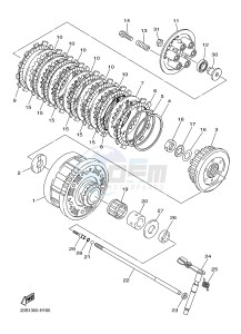 XJ6SA 600 DIVERSION (S-TYPE, ABS) (36D9) drawing CLUTCH