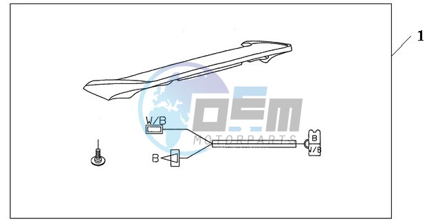 REAR SPOILER PEWTER SILVER METALLIC