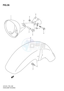 GZ125 (P02) drawing HEADLAMP HOUSING