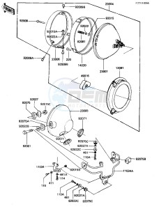 KZ 1000 M [CSR] (M1-M2) [CSR] drawing HEADLIGHT -- KZ1000-M1- -