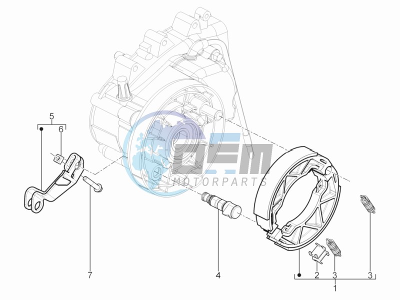 Rear brake - Brake jaw