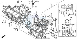 CBR900RE drawing CRANKCASE