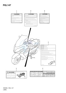 AN400 (E2) Burgman drawing LABEL (AN400ZAL1 E2)