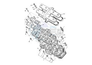 FZR 1000 drawing CYLINDER HEAD