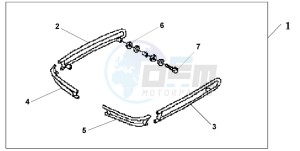 GL1800 drawing SADDLEBAG GUARD P