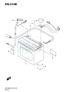 GSX-1300R ABS HAYABUSA EU drawing BATTERY