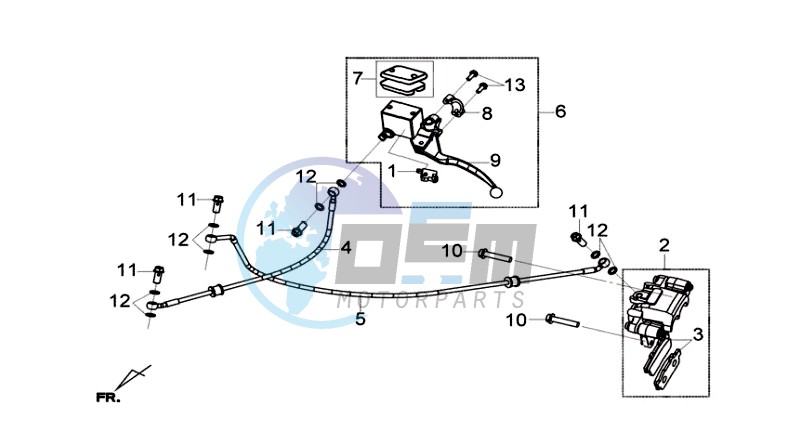 REAR BRAKE CALIPER / BRAKE MOUNT