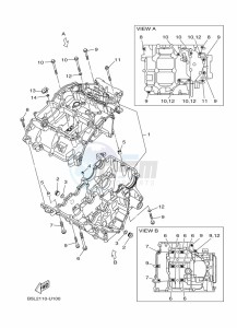 YZF250-A (B6P6) drawing CRANKCASE