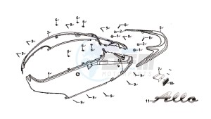 ALLO 50 (25 KM/H) (AJ05WA-NL) (L8-M0) drawing BODY COVER / ALLO 50 (25 KM/H) (AJ05WA-NL) (L8-M0)